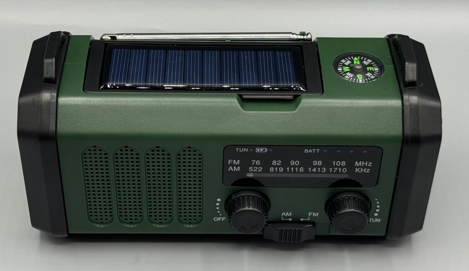 【ファミリー・ライフ】3WAY充電5WAY機能大容量10000mAh多機能防災ラジオのソーラーパネル