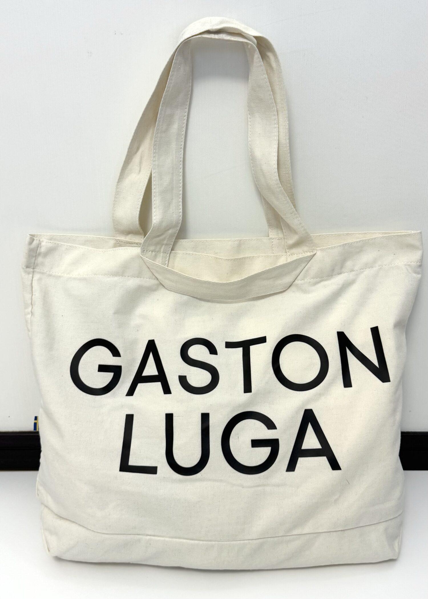 Gaston Luga キャンバストートバッグ 正面（クラウドクリーム）