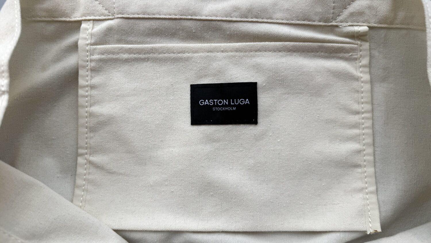 Gaston Luga キャンバストートバッグ 内側ポケット