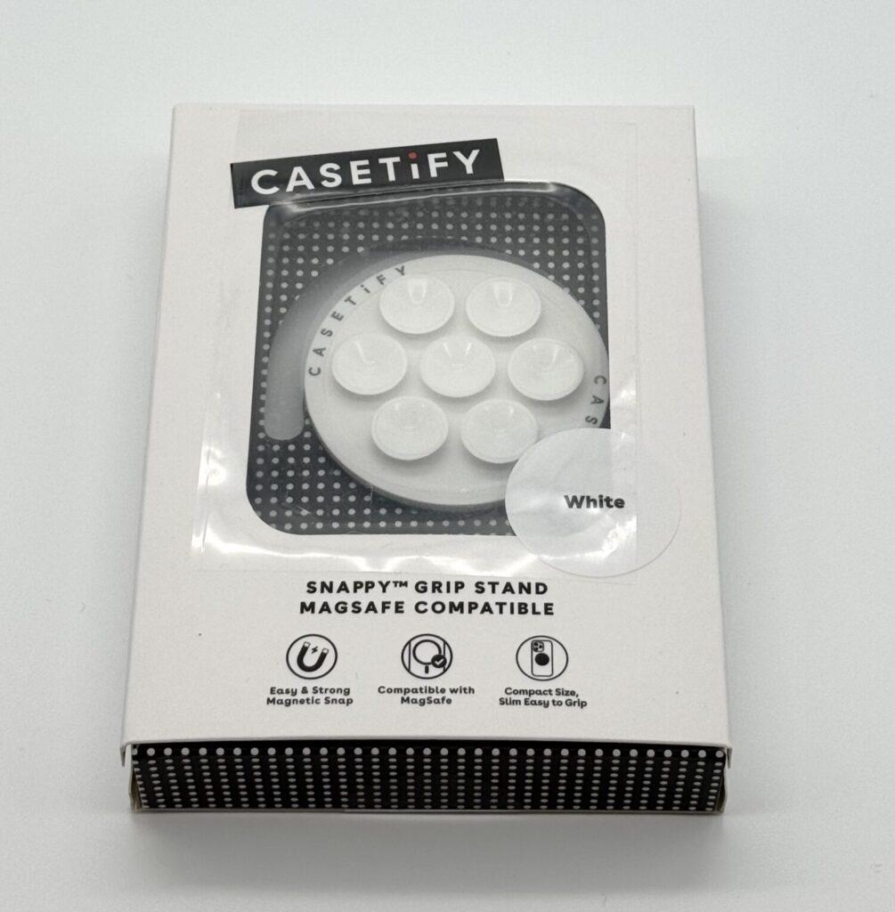 CASETiFY Snappy スナップ & スティック グリップスタンドのパッケージ正面
