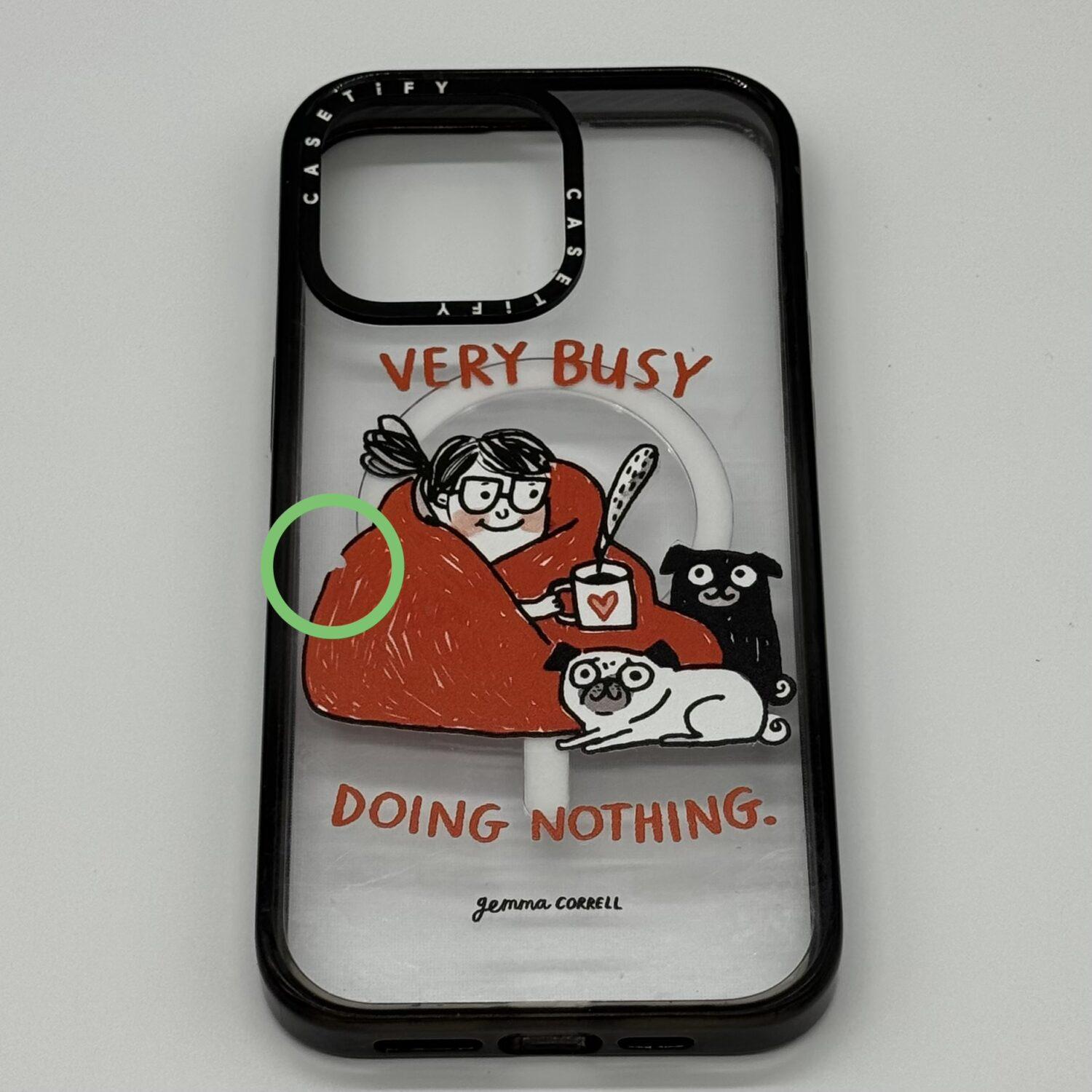 CASETiFYのグレーズ背面にイラストがプリントされたケース
