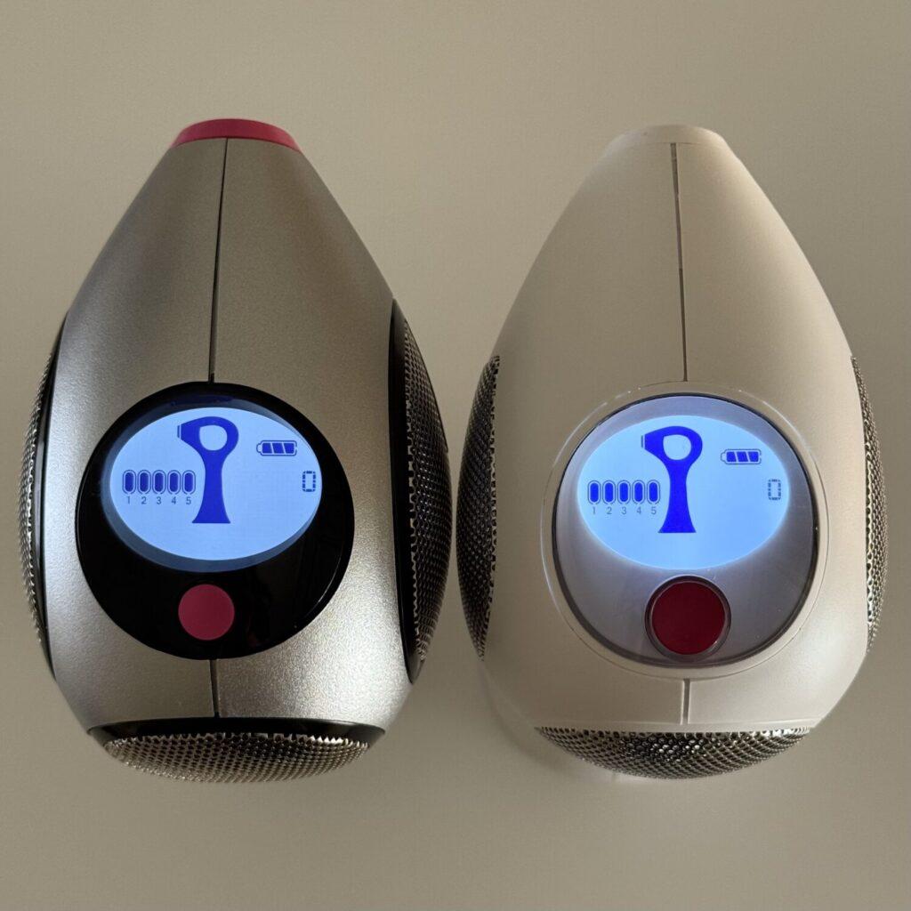 トリア 4Xの第2世代(左)と第1世代(右)のディスプレイの比較